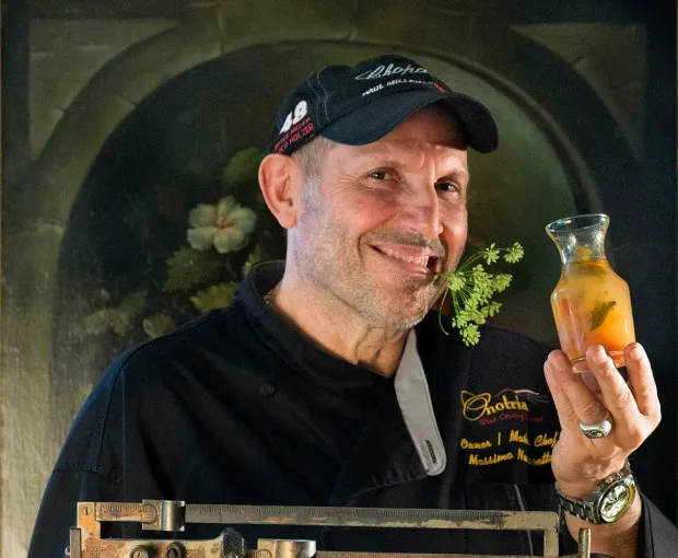 Chef Massimo Navarretta in the Onotria kitchen